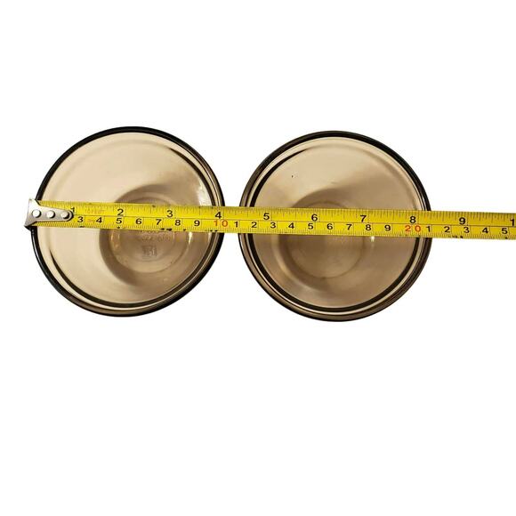 2 Vtg Anchor Hocking Smokey 6oz Ramekins Custard Cups - Picture 4 of 6